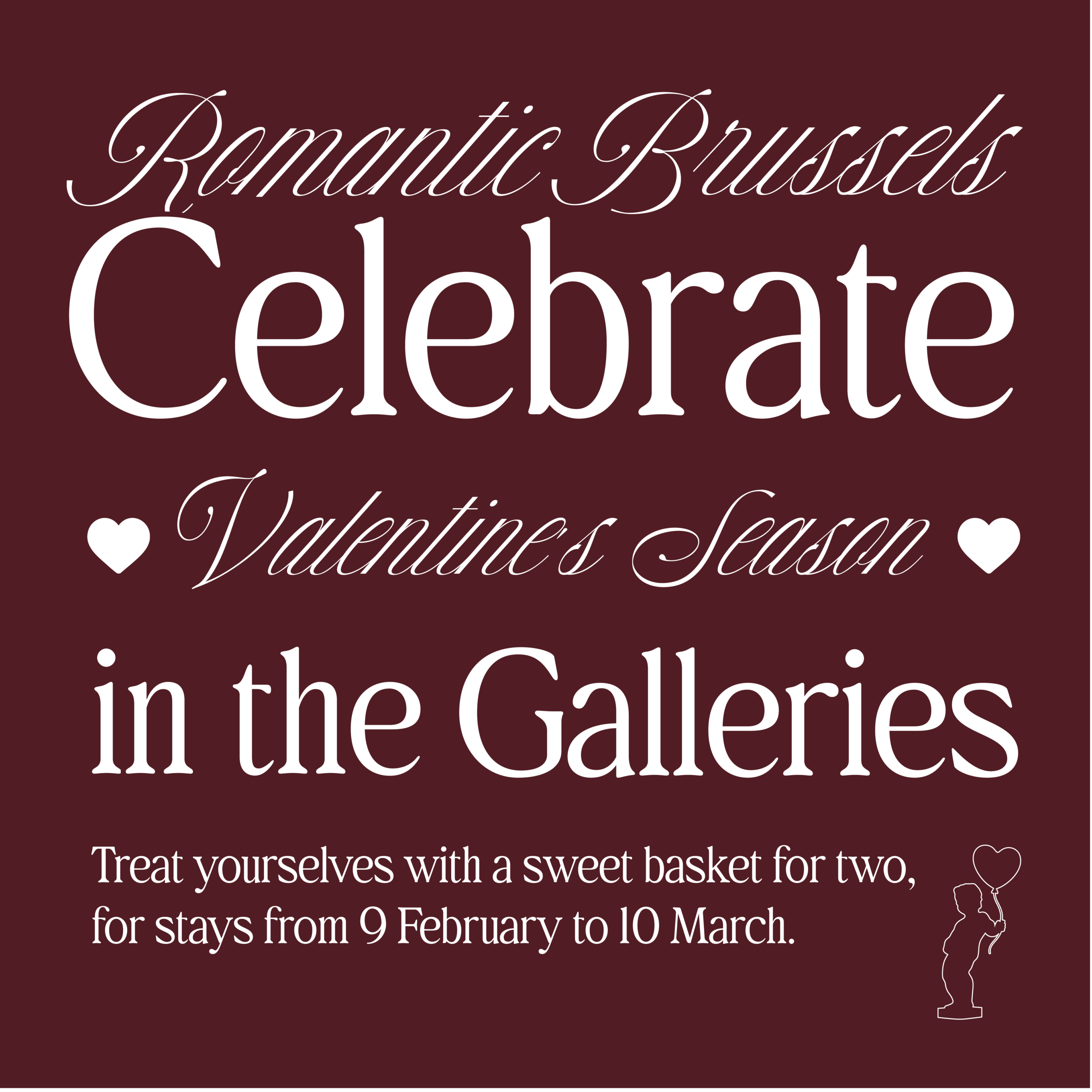 Hotel des Galeries Pop up Valentine's Day 2026