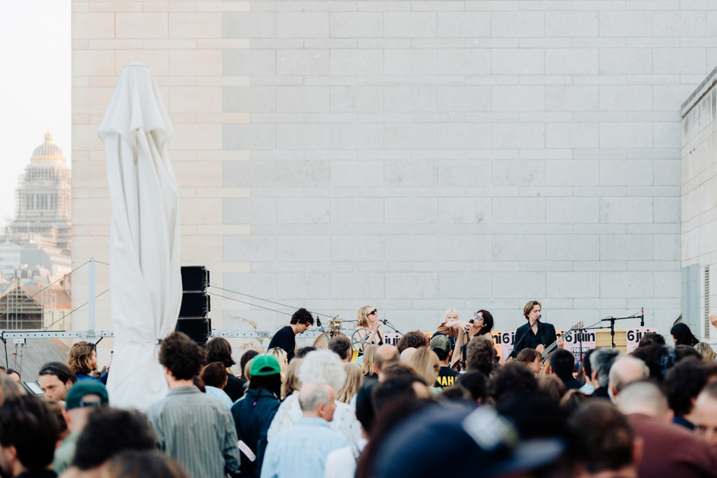 Albert rooftop brussels summer people terrace view live concert happy